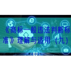 《商标一般违法判断标准》理解与适用（九）